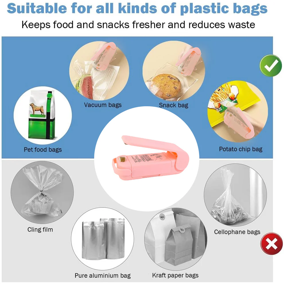mini plastic bag sealer – portable heat sealing machine (battery operated / 1 pc)