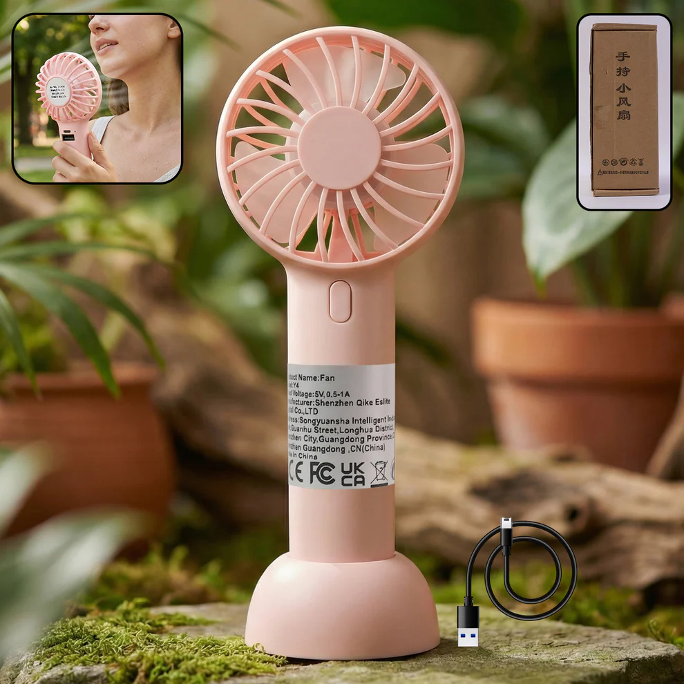 portable handheld fan rechargeable mini usb fan